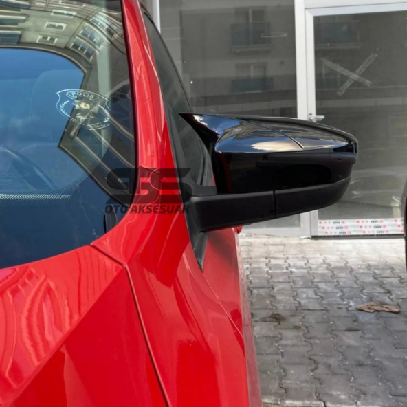 Skoda Rapid 2015-2017 Uyumlu Batman Yarasa Ayna Kapağı Piano Black Abs Plastik - 2