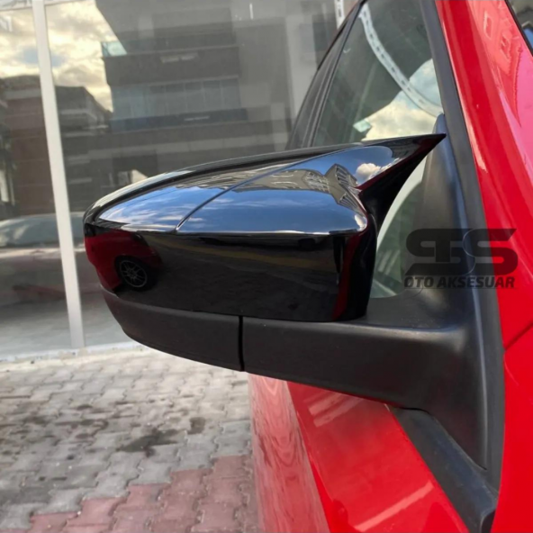 Skoda Rapid 2015-2017 Uyumlu Batman Yarasa Ayna Kapağı Piano Black Abs Plastik - 3