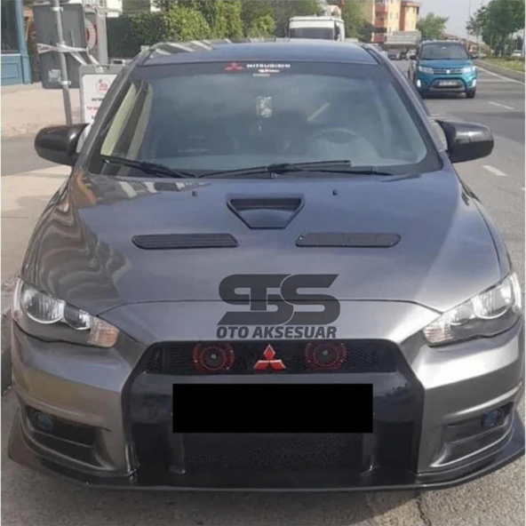 Mitsubishi Lancer 2008-2013 Uyumlu Batman Yarasa Ayna Kapağı Piano Black Abs Plastik - 4