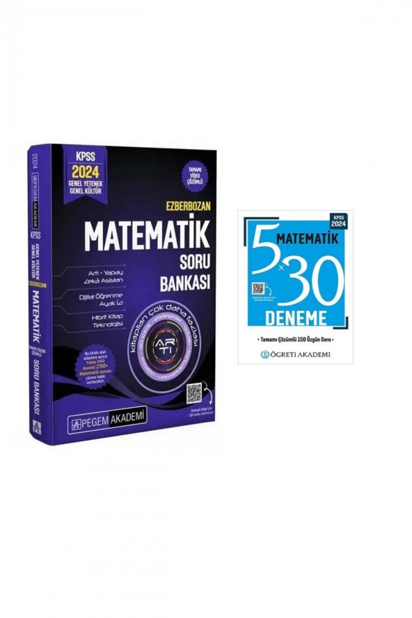 Pegem 2024 Ezberbozan KPSS Genel Yetenek Genel Kültür Matematik Soru Bankası Deneme Seti(2Kitap) - 2