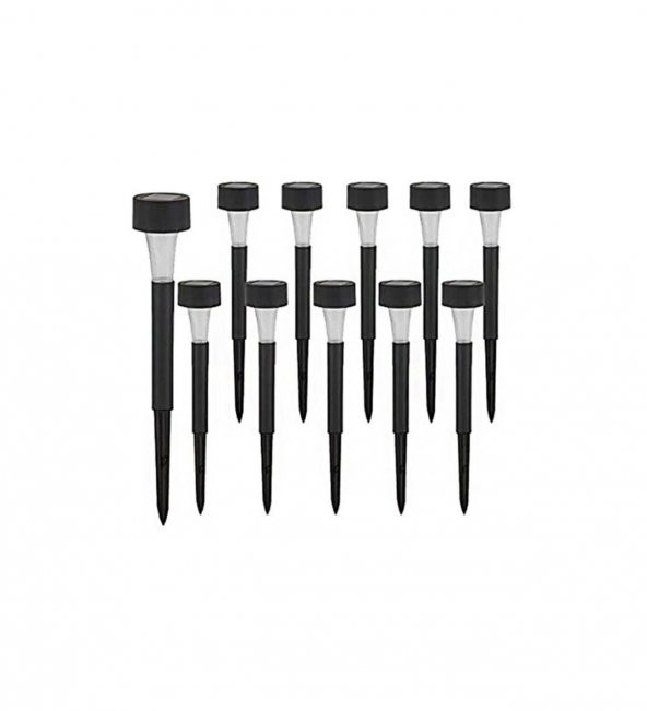 Güneş Enerjili Bahçe Lambası Plastik Saplama 10lu Set - Resim 3