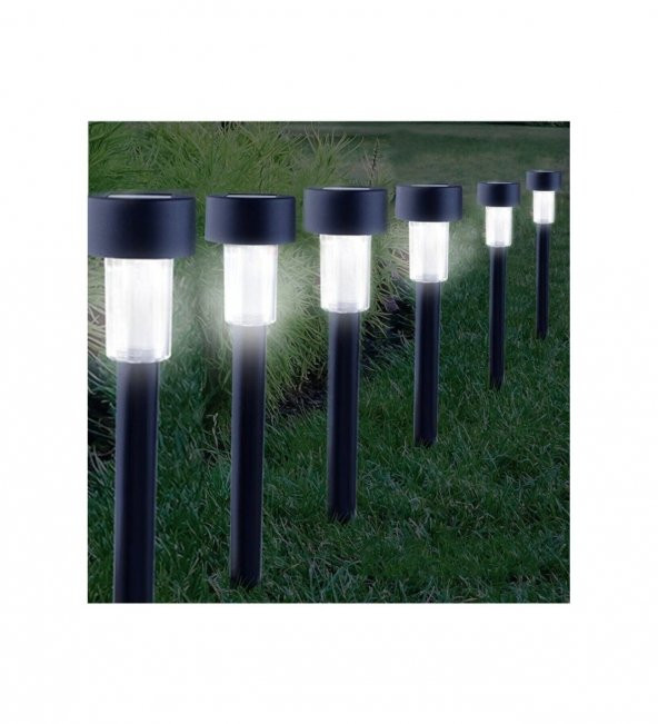 Güneş Enerjili Bahçe Lambası Plastik Saplama 10lu Set - Resim 4