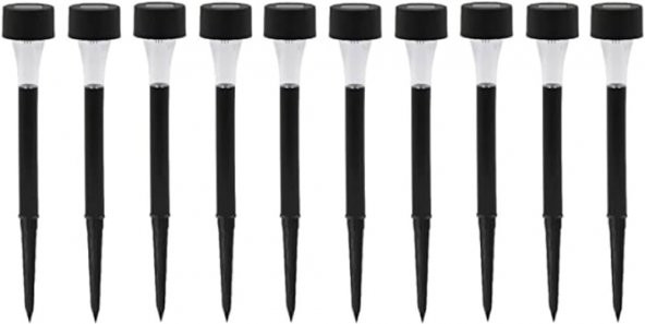 Güneş Enerjili Bahçe Lambası Plastik Saplama 10lu Set ürün görseli