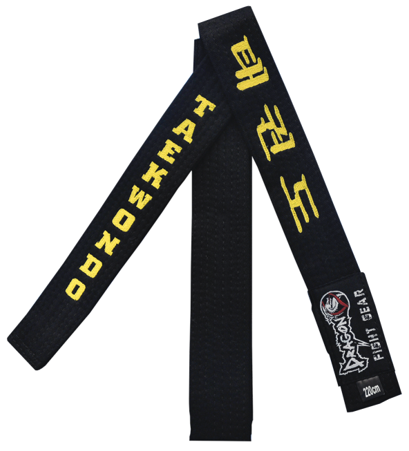 DragonDo Nakışlı Siyah Taekwondo Kuşak Master - 2