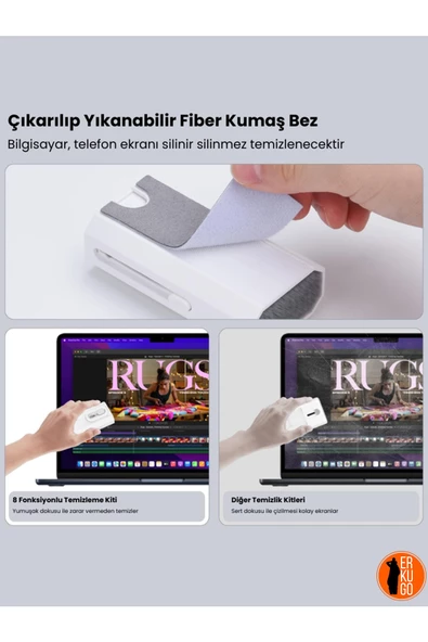 8 Fonksiyonlu Telefon, Kulaklık, Klavye, Ekran, Temizleme Kiti, Telefon Standı - 7