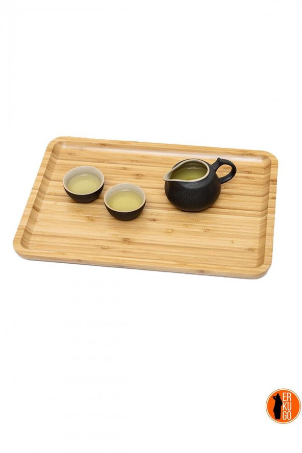 2 Adet Bambu Dikdörtgen Servis Tabağı, Sunum Seti (30x20 cm) - 5