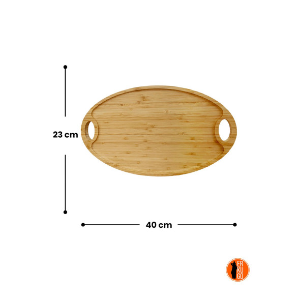 Bambu Oval Sunum Tepsisi, Kahvaltı Tabağı, Kahvaltı Sunum, Kahve Sunum , Çay Tepsisi - 6