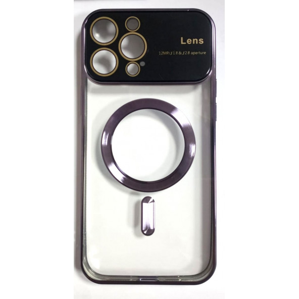 Apple İphone 14 Pro Max Uyumlu Magsafe Lens Koruma Lazer Kılıf - Resim 4