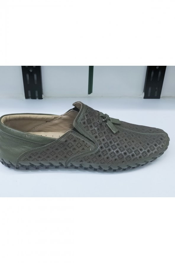 Hakiki Deri Erkek Yazlık Ayakkabı, Erkek Ayakkabı, Silikon Taban Terletmeyen Ayakkabılar - Resim 4