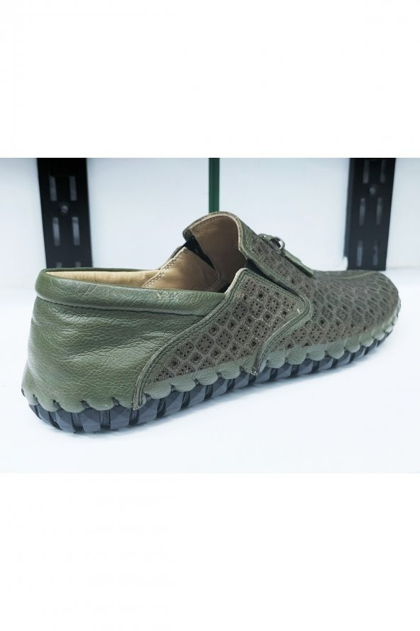 Hakiki Deri Erkek Yazlık Ayakkabı, Erkek Ayakkabı, Silikon Taban Terletmeyen Ayakkabılar - Resim 5