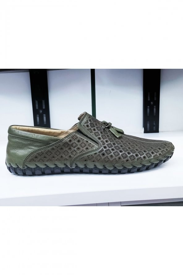 Hakiki Deri Erkek Yazlık Ayakkabı, Erkek Ayakkabı, Silikon Taban Terletmeyen Ayakkabılar - Resim 2