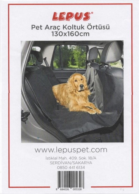 Lepus Pet Araç Koltuk Örtüsü 130x160cm - 2