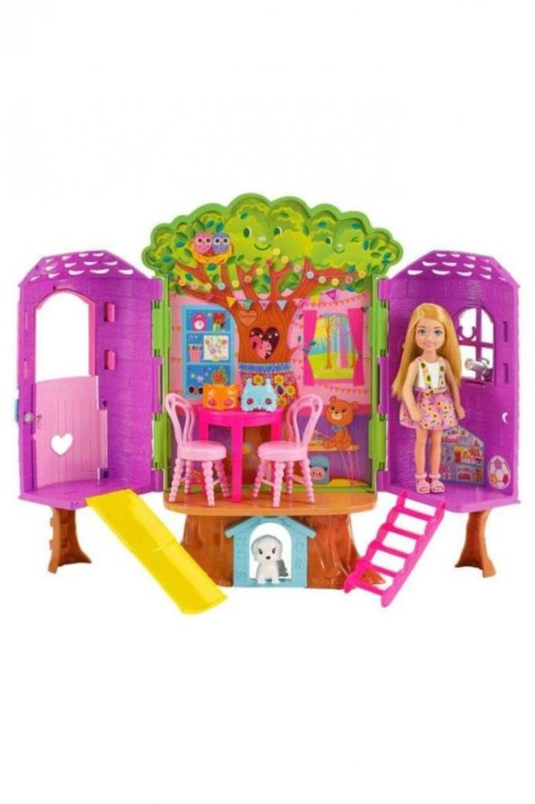 Barbie Chelseanin Ağaç Evi HPL70,Barbie Oyuncak Bebek