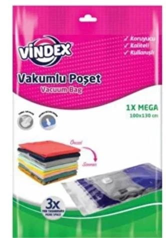 (*) Vindex Vakumlu Poşet Mega 100*130