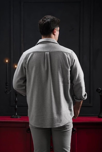 Paul Martin Regular Fit Çift Kapak Cepli Pamuklu Düğme Kapamalı Erkek Oduncu Gömlek - Resim 11