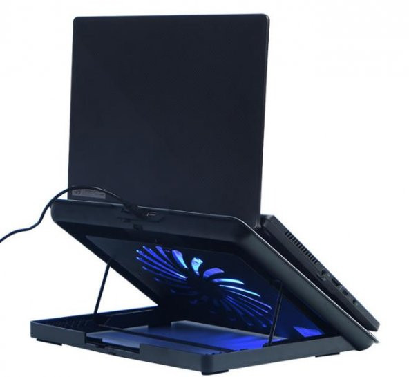 Dark DKACNBLNB Luna  16cm LED FANlı, RPM, 6x Yükseklik Ayar,2xUSB 15.6" Leptop Soğutucu Siyah - 2