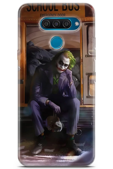 LG Q60 Uyumlu Kılıf Supers 05 Joker Poster Koruma Kılıfı Mor