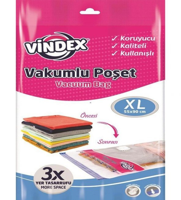 (*) Vindex Vakumlu Poşet Xl 55*90