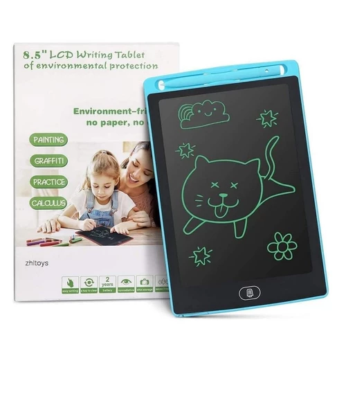 Zhltoys 8.5inç Grafik Dijital Çocuk Yazı Çizim Tableti ve Kalemi - 6