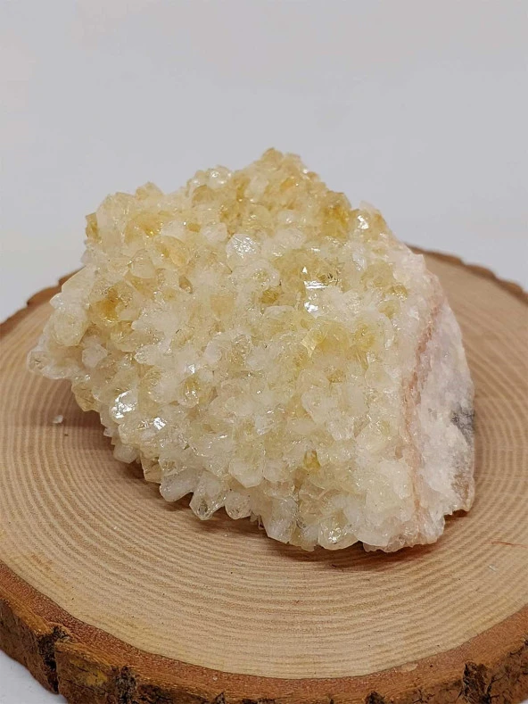 Açık Renk Kristalize Sitrin Taşı Kütle Ham Parça - 323gram (44636) - Resim 3