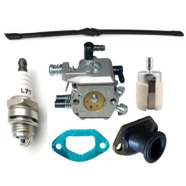 Kmtmak 4500/5200 Motorlu Testere Karbüratör Benzin Hortumu Filtresi Buji Manifold Set - Resim 3