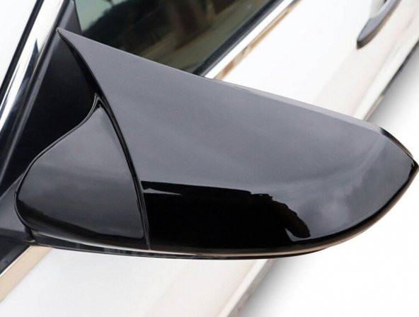 OMSA Hyundai Elantra Yarasa Ayna Kapağı Sinyalsiz Piano Black ABS 2016-2020 Arası
