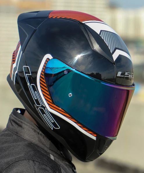 LS2 RAPID 2 RACE EXTRA BEYAZ-KIRMIZI FULLFACE MOTOSİKLET KASKI GÖKKUŞAĞI CAMLI - Resim 4