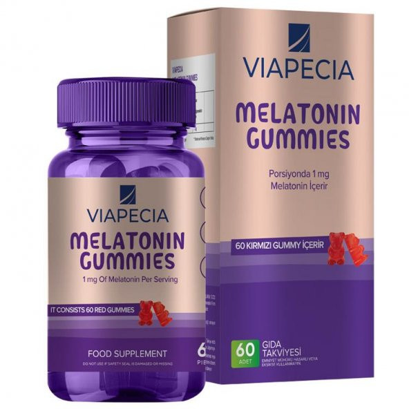 Viapecia Melatonin Gummies Takviye Edici Gıda 60 Adet