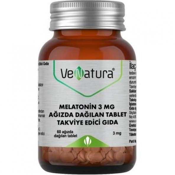 Venatura Melatonin 3mg 60 Ağızda Dağılan Tablet