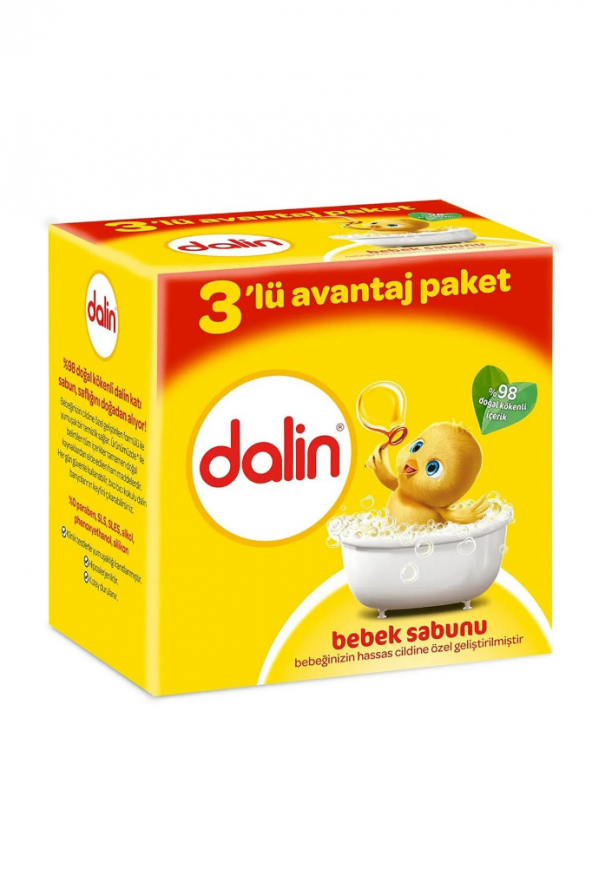 Dalin Bebe Sabun 100 gr x 3 Adet Avantaj Paketi