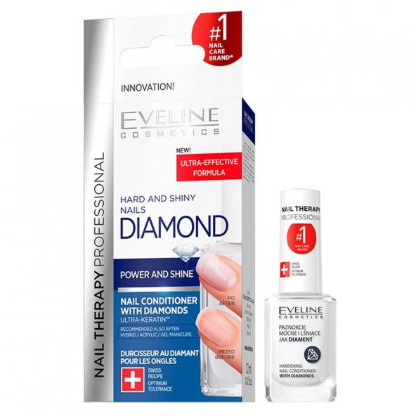 Eveline Diamond Hard and Shiny Nail Conditioner 12ml | Tırnak Bakımı