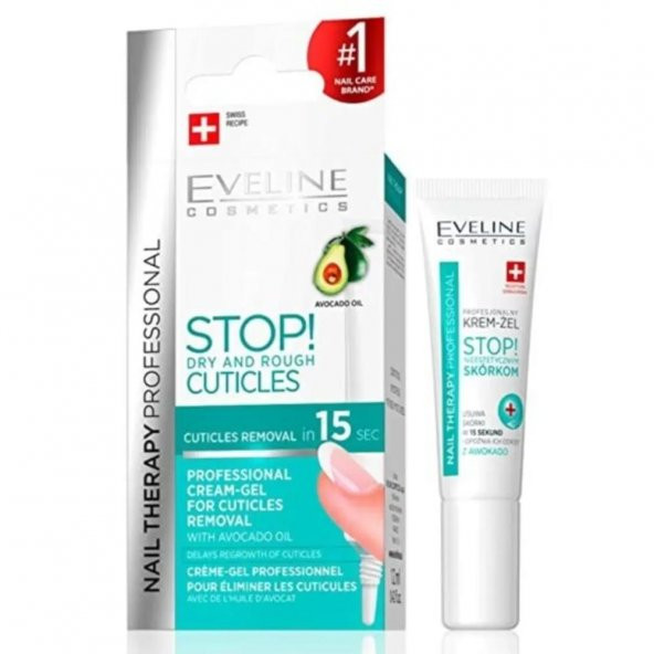 Eveline Stop Cuticles Dry and Rough Nail Cream Gel 12ml | Tırnak Bakımı