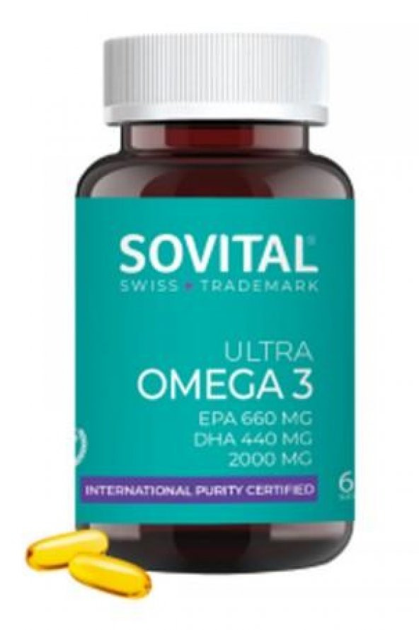Sovital Ultra Omega 3  60 Kapsül | EPA 660mg - DHA 440mg