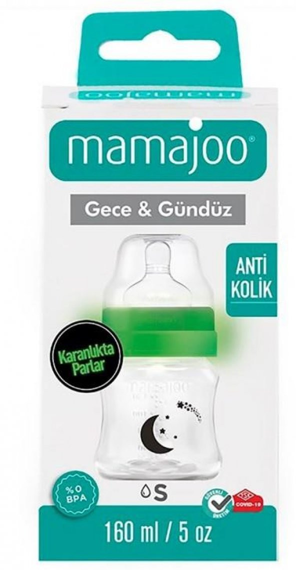 Mamajoo Biberon Gece Gündüz 160ml | Anti-Kolik (S) - 1