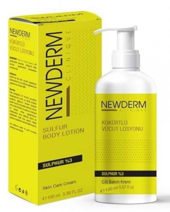 Newderm Kükürtlü Vücut Losyonu 100ml | Cilt Bakım Kremi