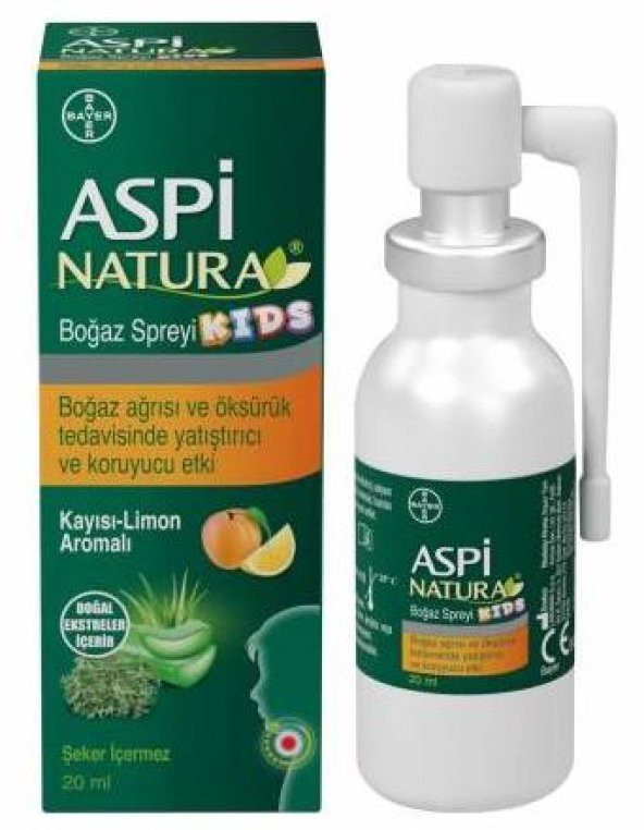 Aspinatura Kids Boğaz Spreyi 20ml | Nane ve Limon Aromalı