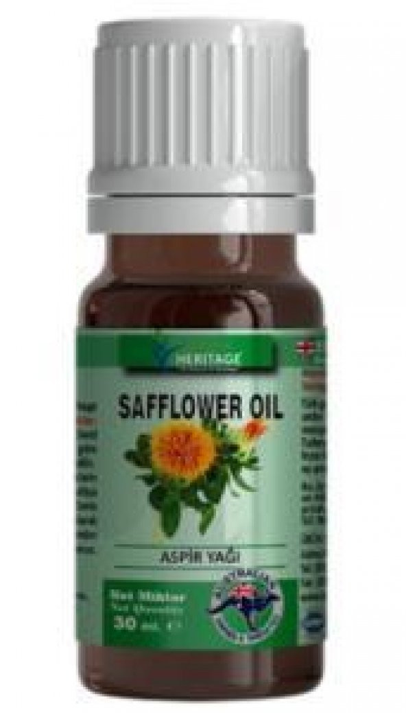 Heritage Safflower Oil 30ml | Bitkisel Aspir Yağı