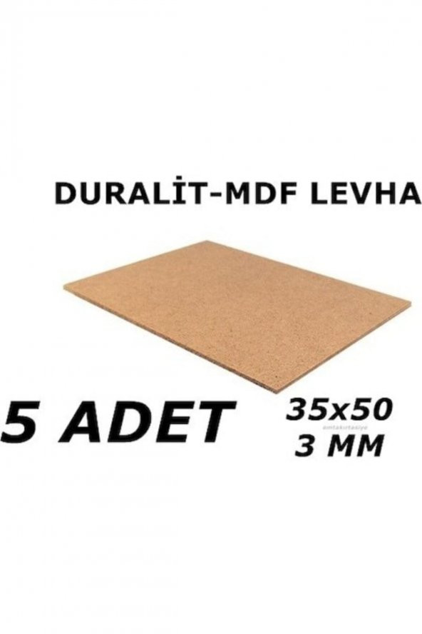 5 Adet Duralit Mdf Levha 35x50 3mm Kalınlık -resim Altlığı