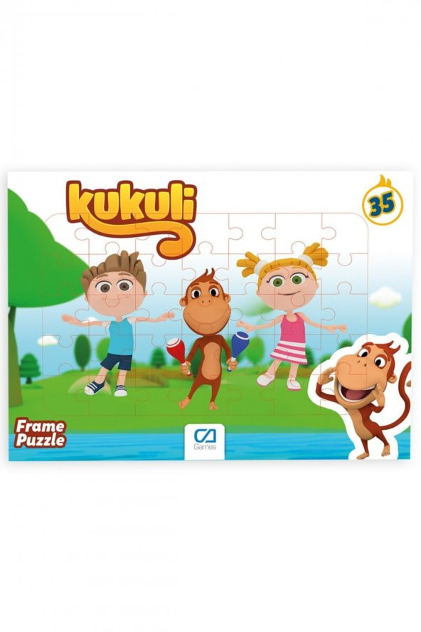 Kukuli Tinky Minky Frame Puzzle/yapboz (35 Parça)