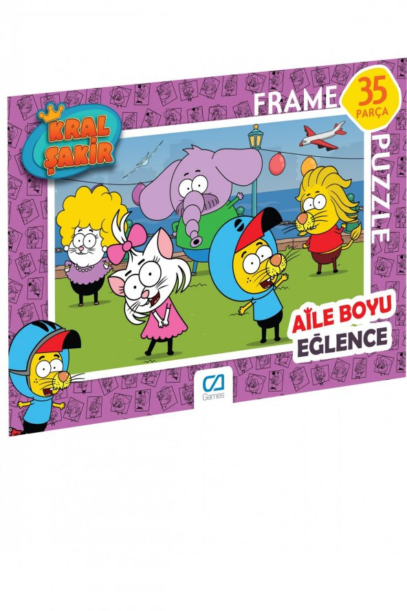 Ca Games Lisanslı Kral Şakir 35 Parça Frame Eğitici Çocuk Puzzle - Yapboz