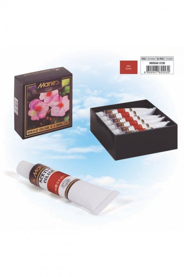 Marıes Akrilik Boya 12ml Scarlet 302