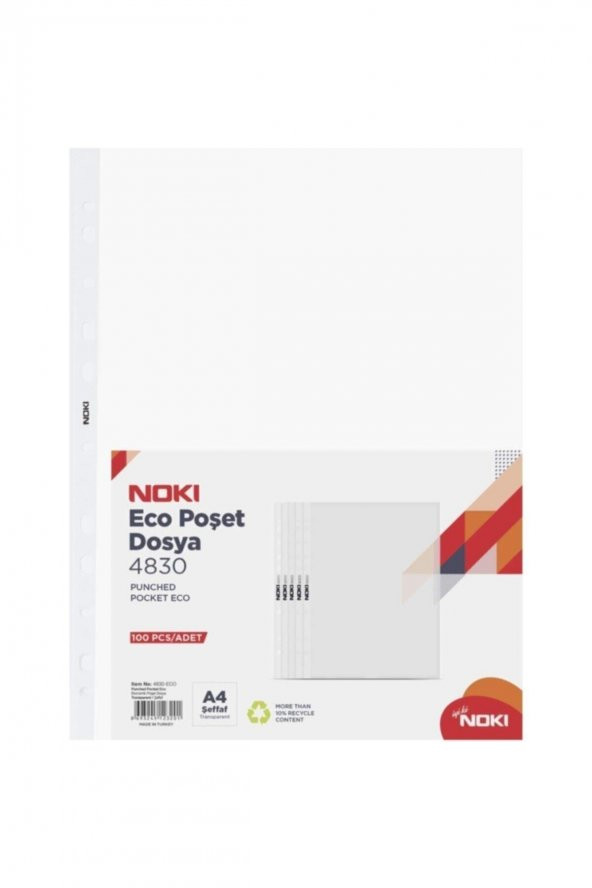 Poşet Dosya Ekonomik 100 Lü A4 4830 Eco /