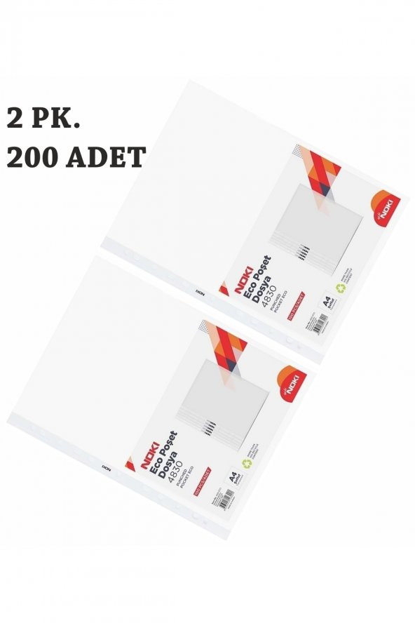 Poşet Dosya Eco 200lü 4830-eco Her Pakette 100 Adet Delikli Poşet Dosya Sınıfında Birinci Kalite