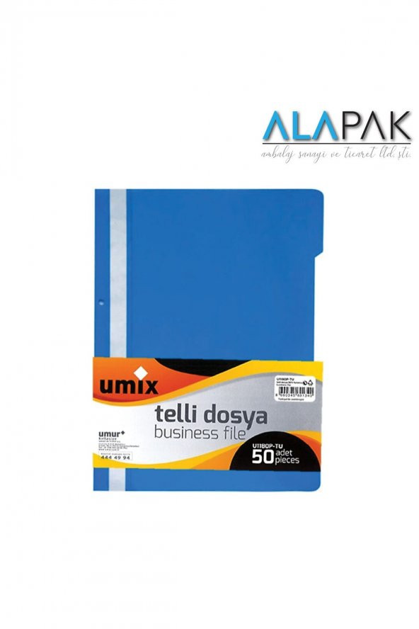 Umix Telli Dosya Mavi 50li 1 Paket ( 50 Adet )