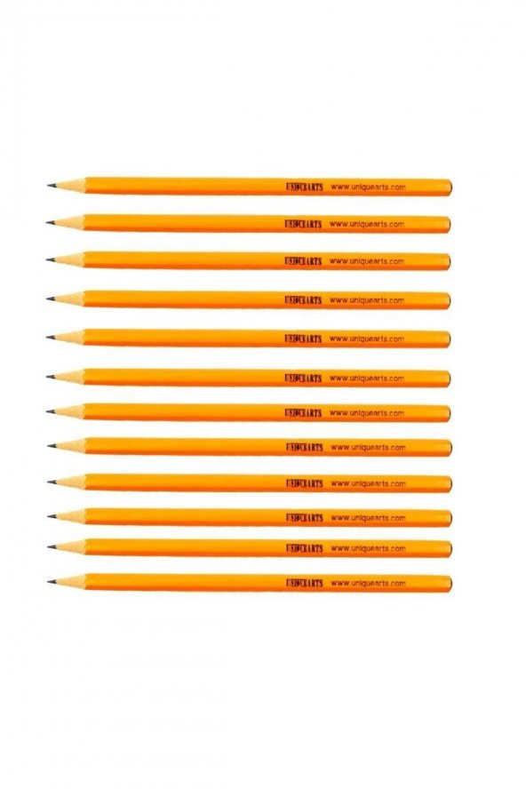 Uniquearts Sarı Kurşun Kalem 12 Adet Ucu Açılmamış