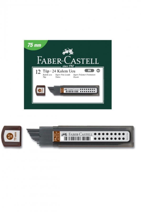 Faber-castell Super Fine Min 2b 0.5 75 Mm Versatil Kalem Ucu 5090127575 12 Li (1 Paket 12 Tüp)