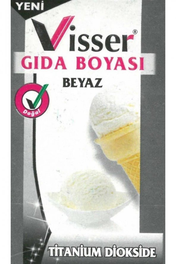 Beyaz Toz Gıda Boyası Net 9 gr.