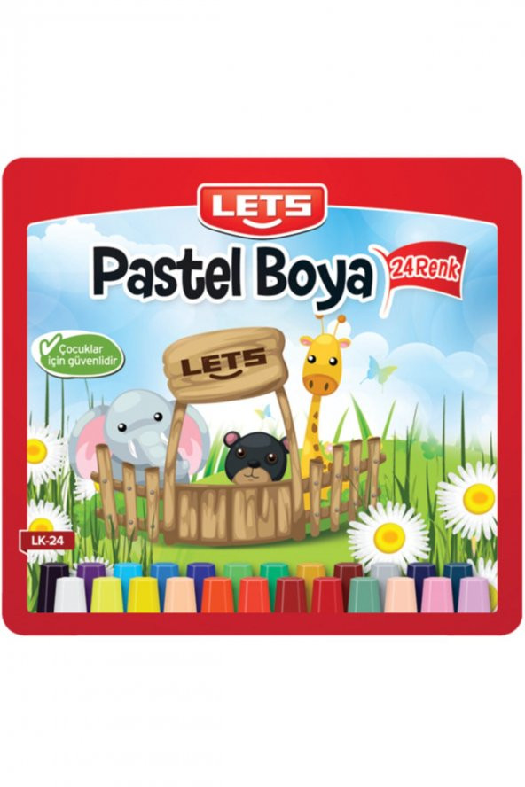 Pastel Boya Karton Kutu Köşeli 24 Lü Lk-24