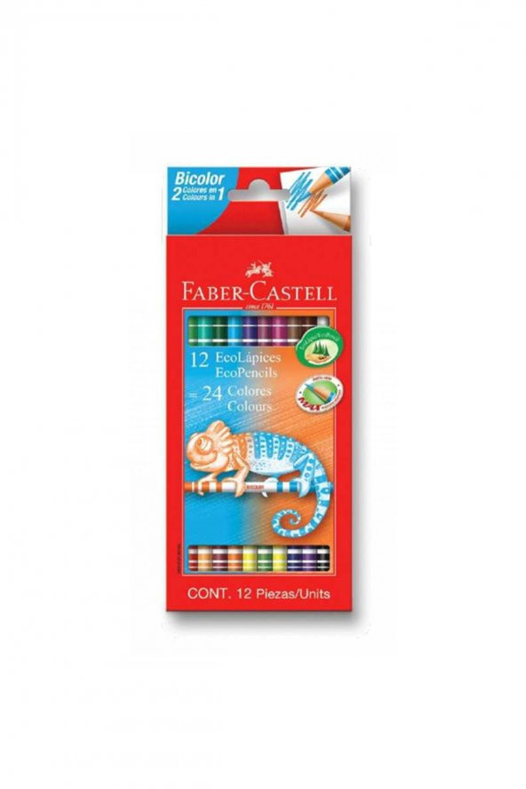 Faber-castell Bicolor Çift Uçlu Kuru Boya Kalem Seti 24 Renk