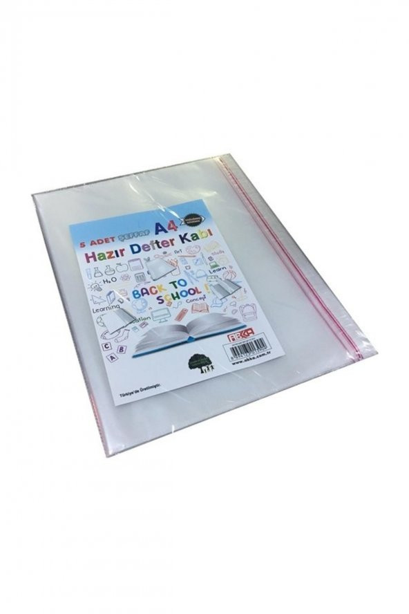 A4 Hazır Defter Kabı Yapışkanlı Şeffaf